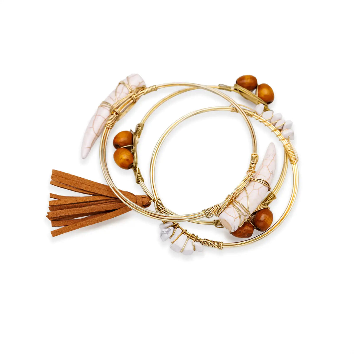 Goldfarbenes Armreifen-Set