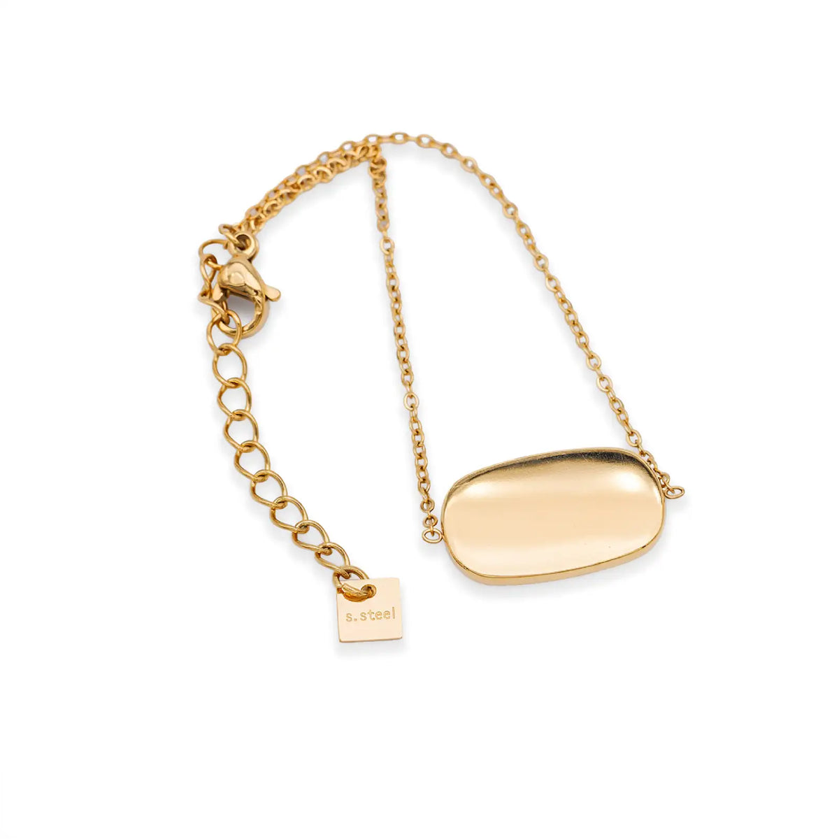 Goldfarbenes Armband mit Naturstein