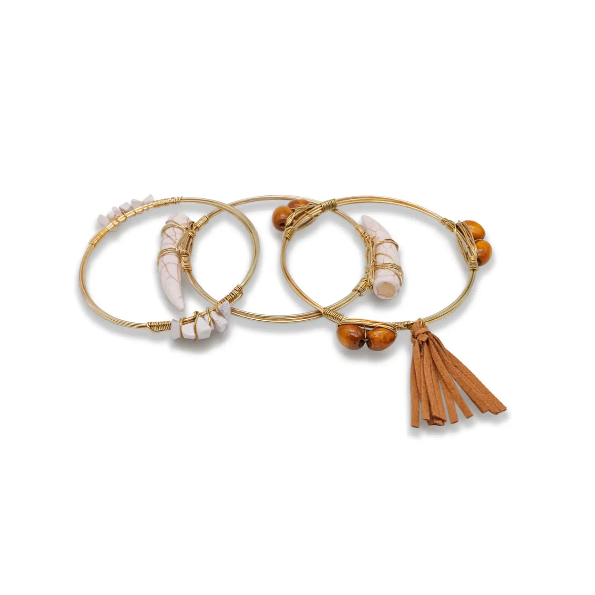 Goldfarbenes Armreifen-Set