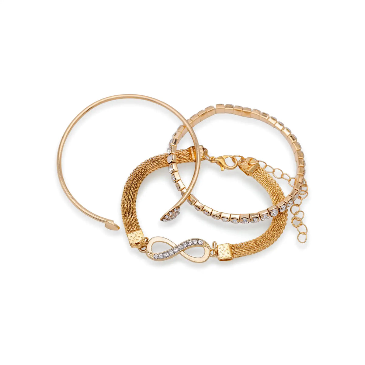 Armband-Set goldfarben – 3er-Set für Damen