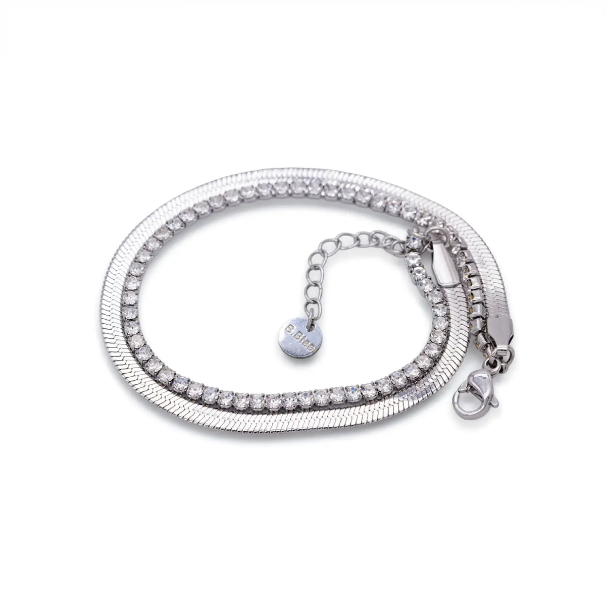Armband silberfarben mit Zirkonia – schlicht, klar, zeitlos