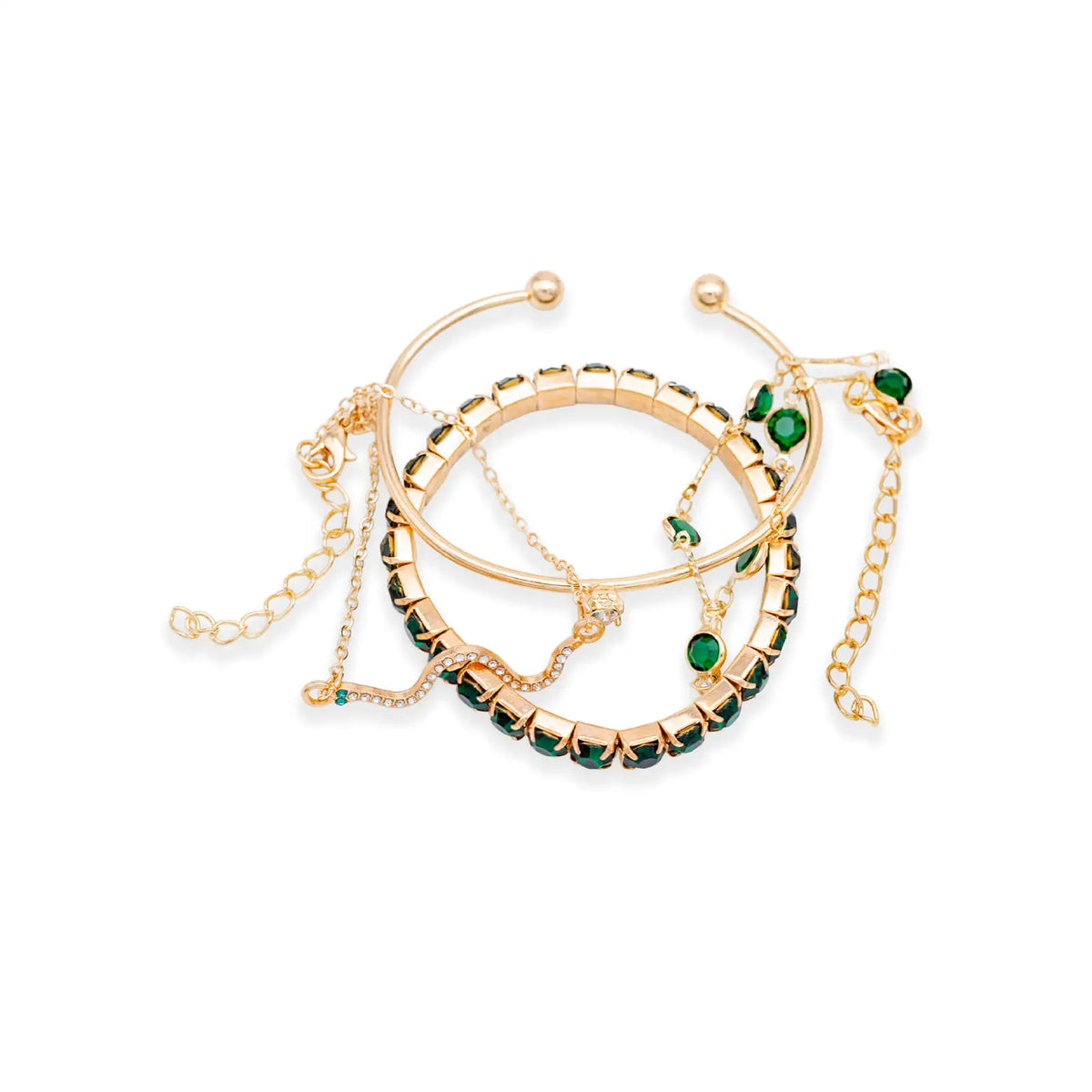 Armband Set goldfarben – Vier Accessoires: Schmuck für jeden Style