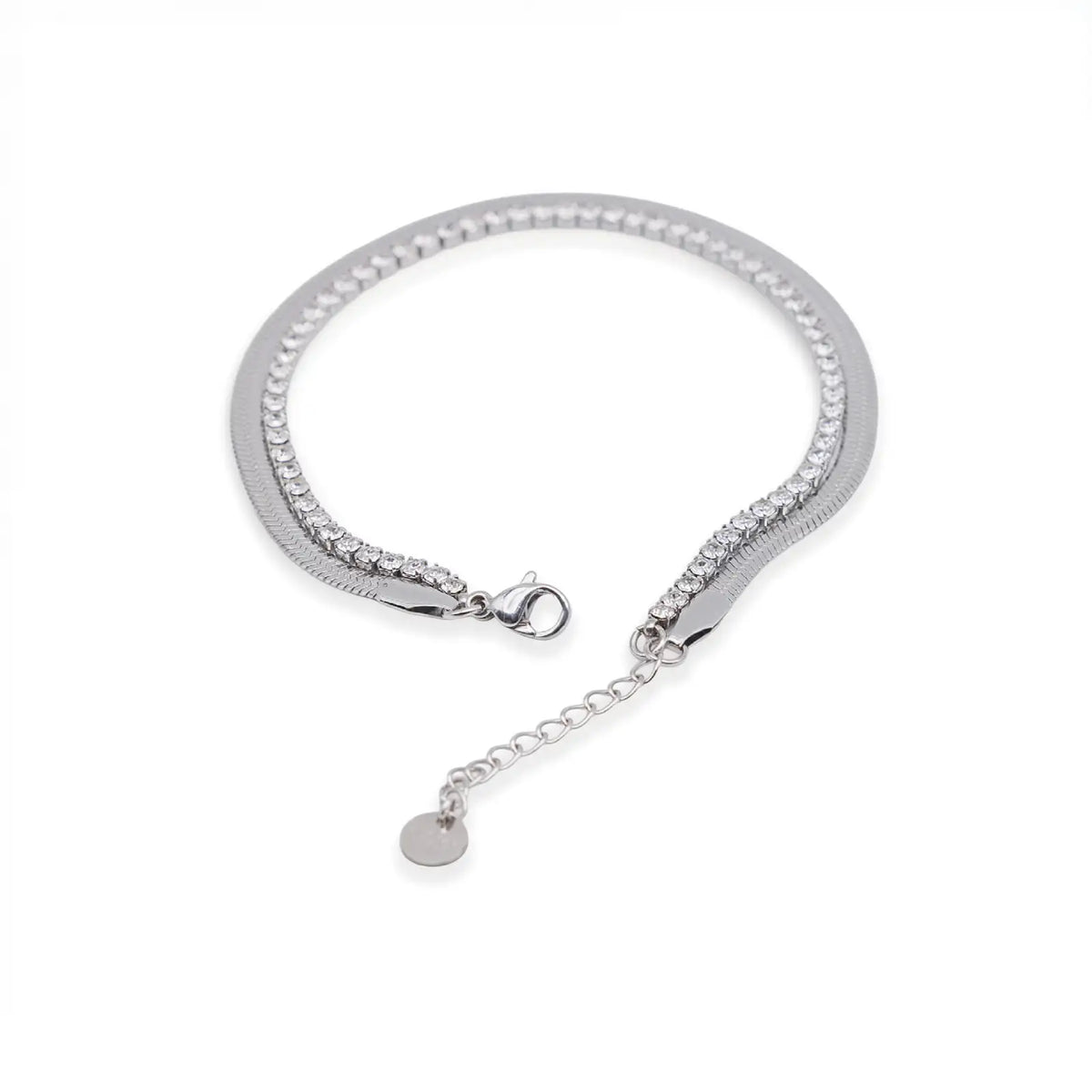 Armband silberfarben mit Zirkonia – schlicht, klar, zeitlos
