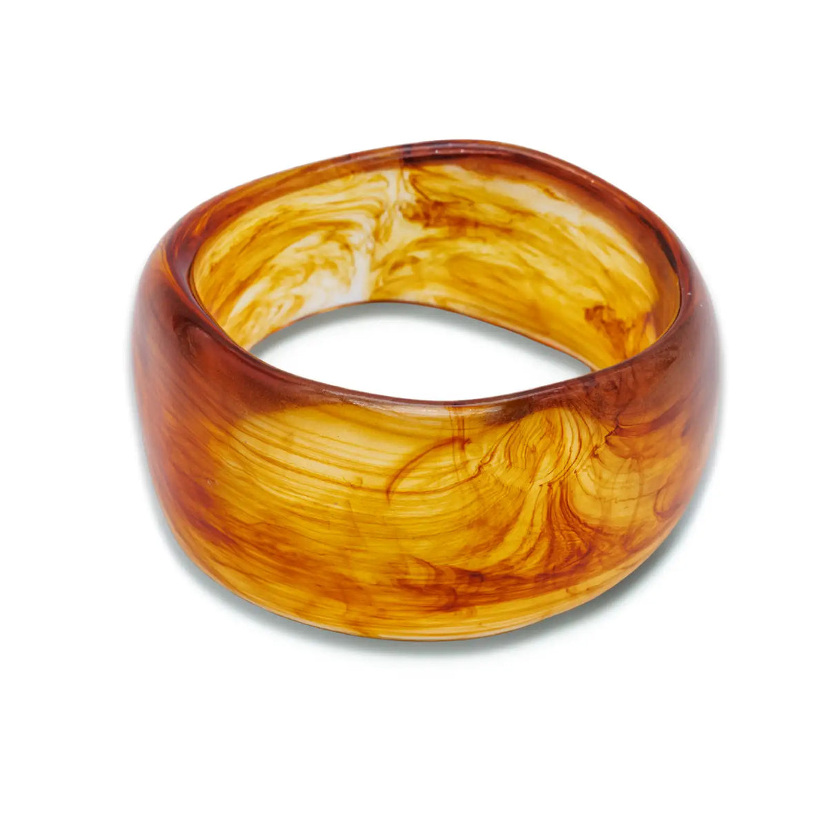 Armreif Acryl – bräunlich-transparentes Statement