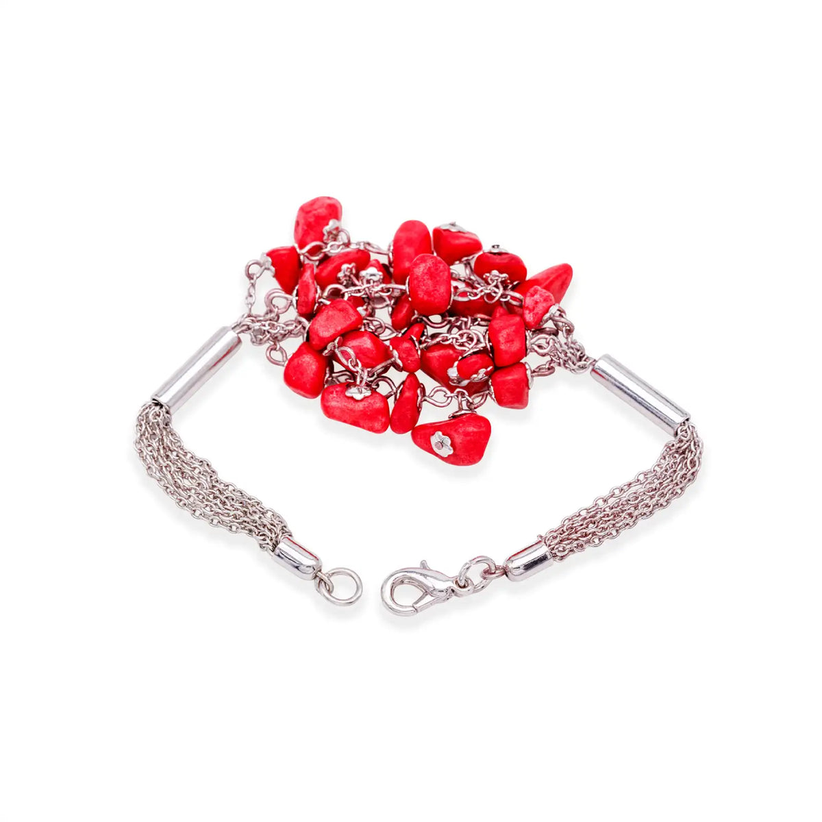 Armband mit roten Steinen