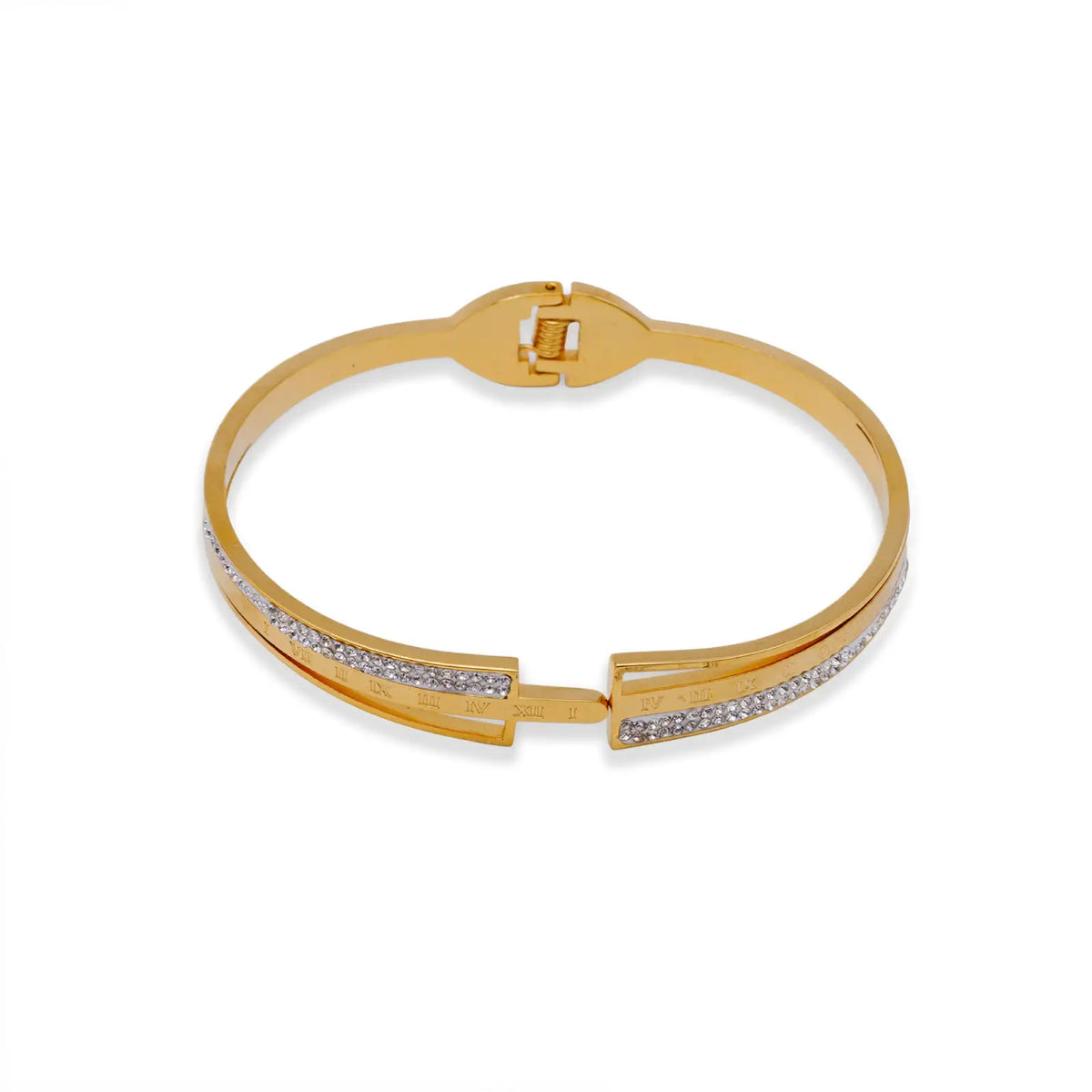 Armreif goldfarben mit römischen Ziffern