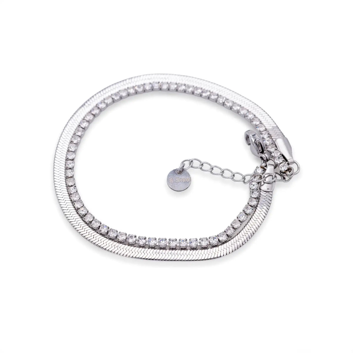 Armband silberfarben mit Zirkonia – schlicht, klar, zeitlos