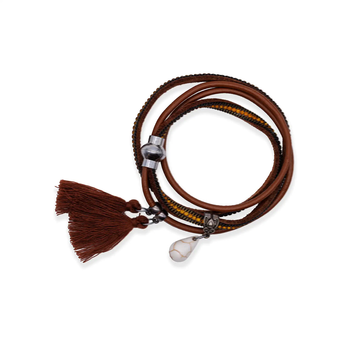 Lederarmband braun mit Magnetverschluss