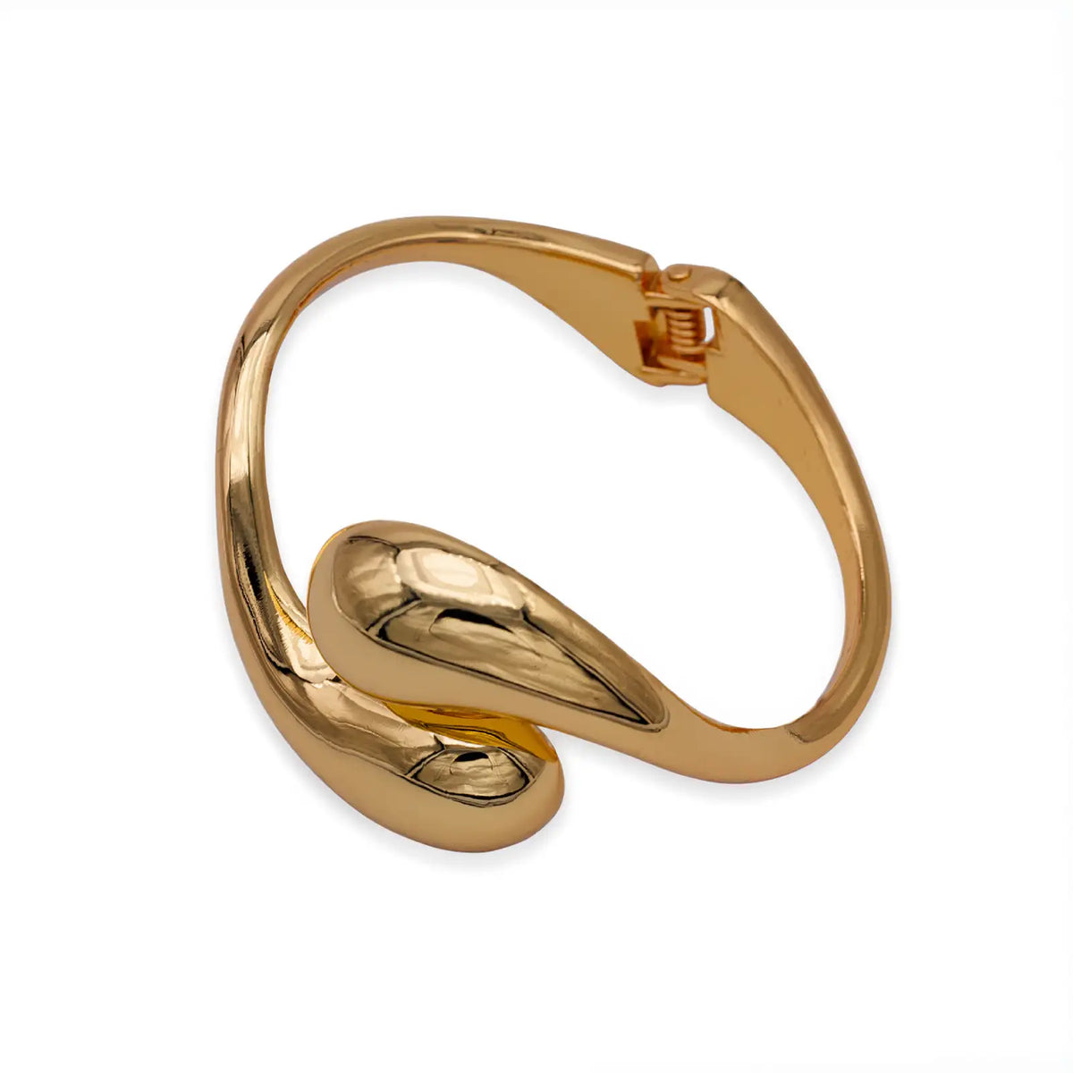 Armreif goldfarben mit skulpturaler Form