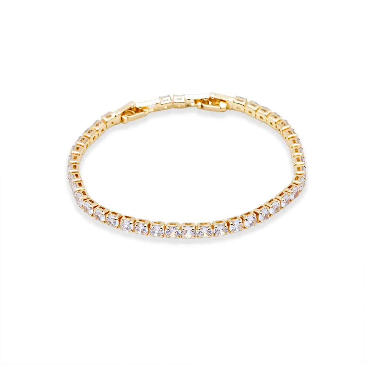 Tennisarmband goldfarben mit Zirkonia