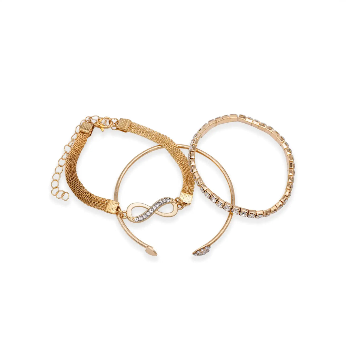 Armband-Set goldfarben – 3er-Set für Damen