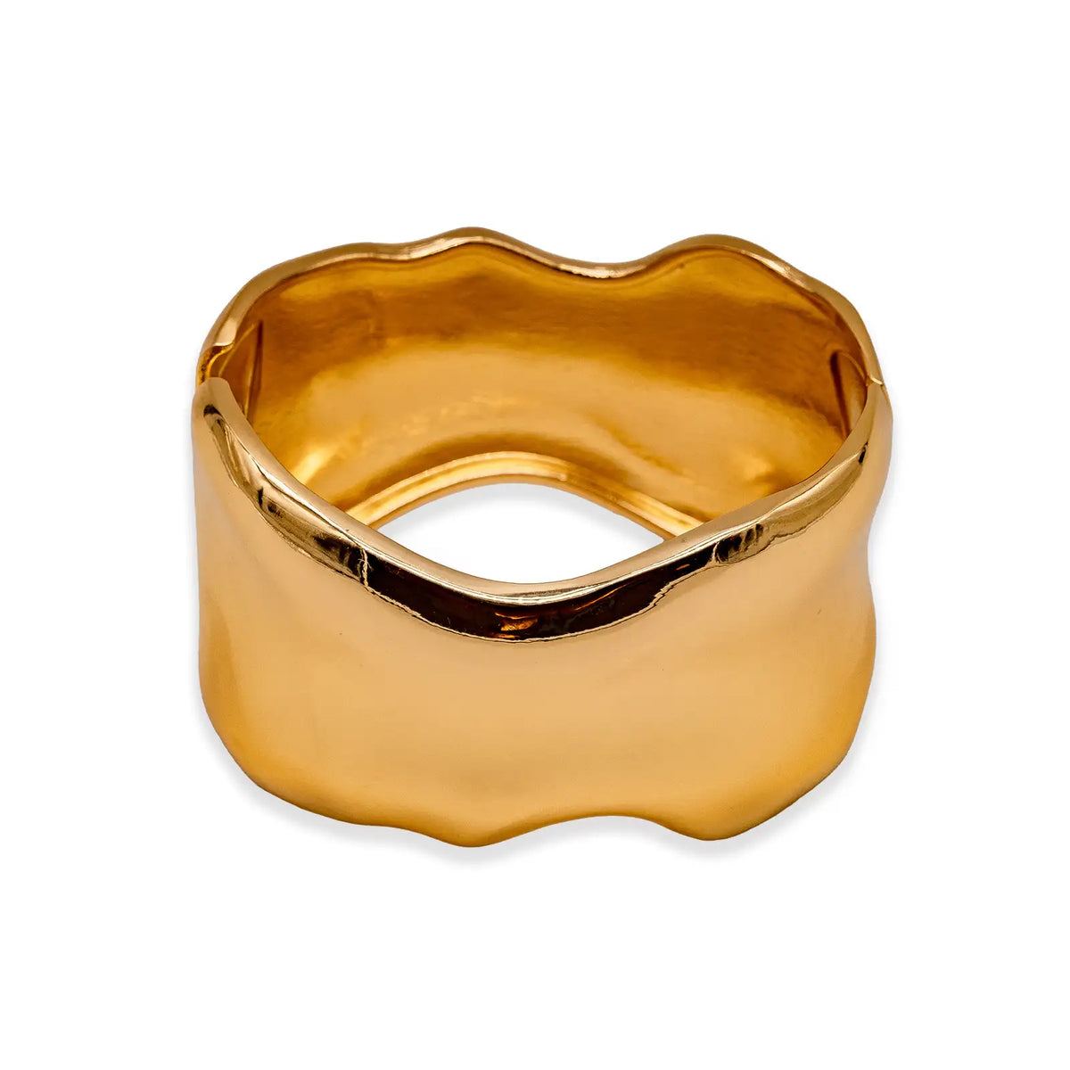 Armreif goldfarben mit organischer Form