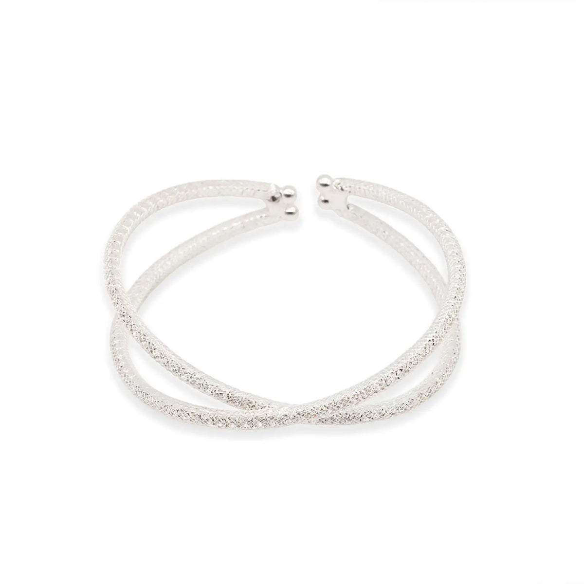Armreif silberfarben Crisscross