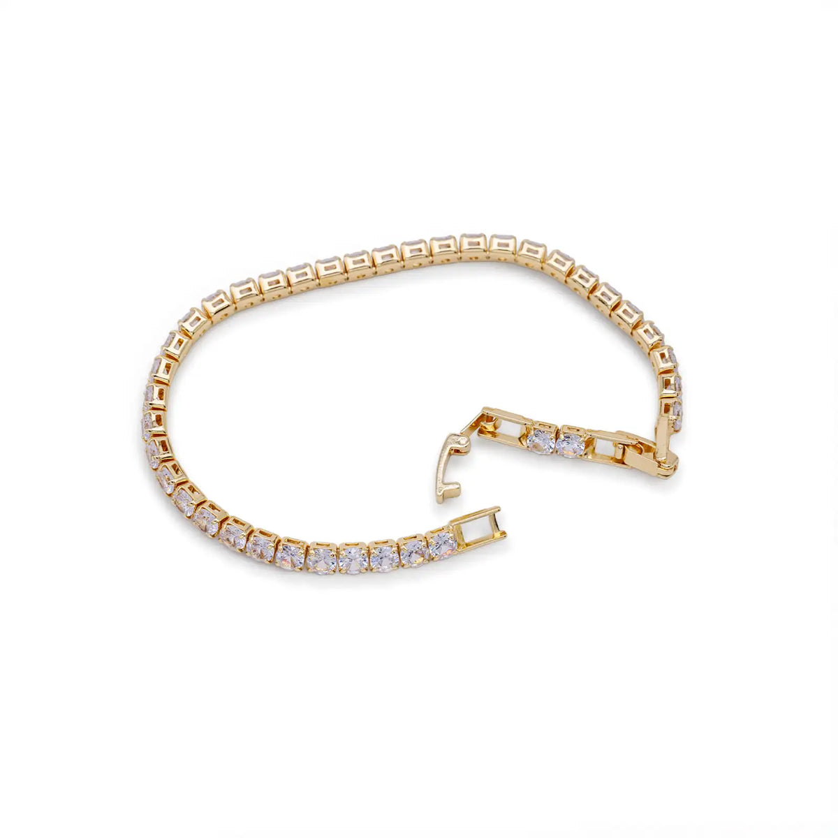 Tennisarmband goldfarben mit Zirkonia
