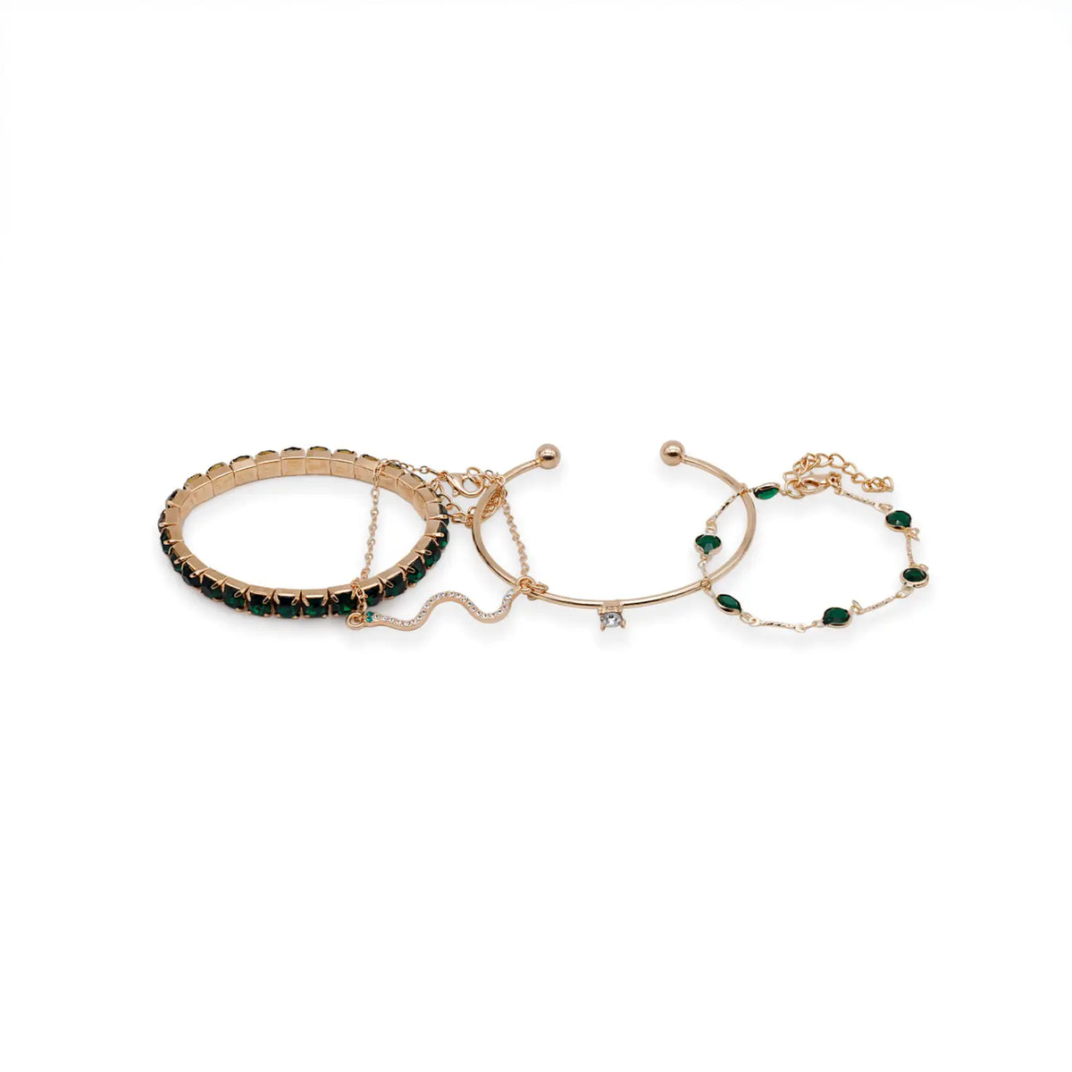 Armband Set goldfarben – Vier Accessoires: Schmuck für jeden Style
