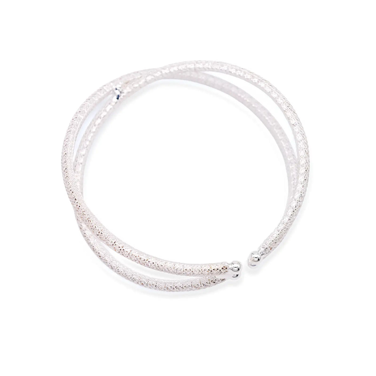 Armreif silberfarben Crisscross